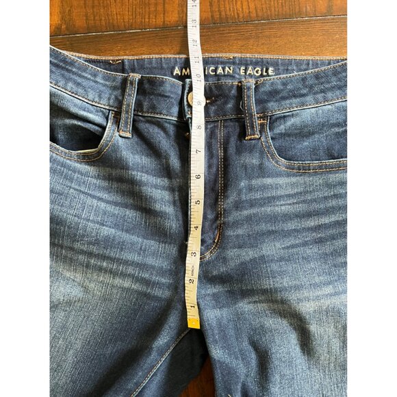 American Eagle Outfitters Hi-Rise Jegging Denim Distressed Jeans Size 6 - Picture 7 of 8